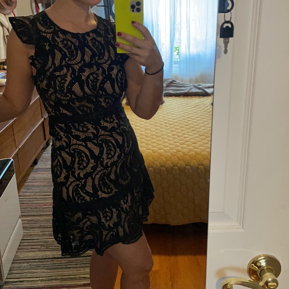NWT SHE + SKY Black Lace Dress